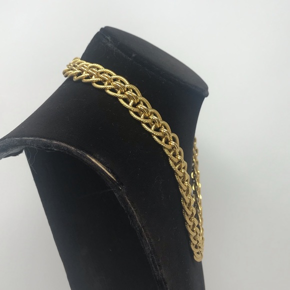 Gold plated chunky necklace - Picture 2 of 7